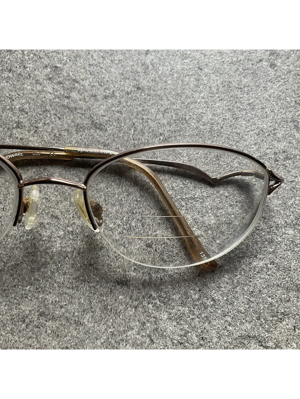 Sophia Loren Eyeglasses Frame M147 Zyloware 54 18 135 Gold Tone Frames G1